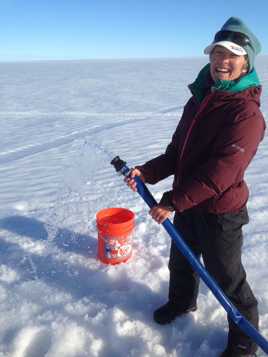 Pumping lots of water out of the ice sheet!