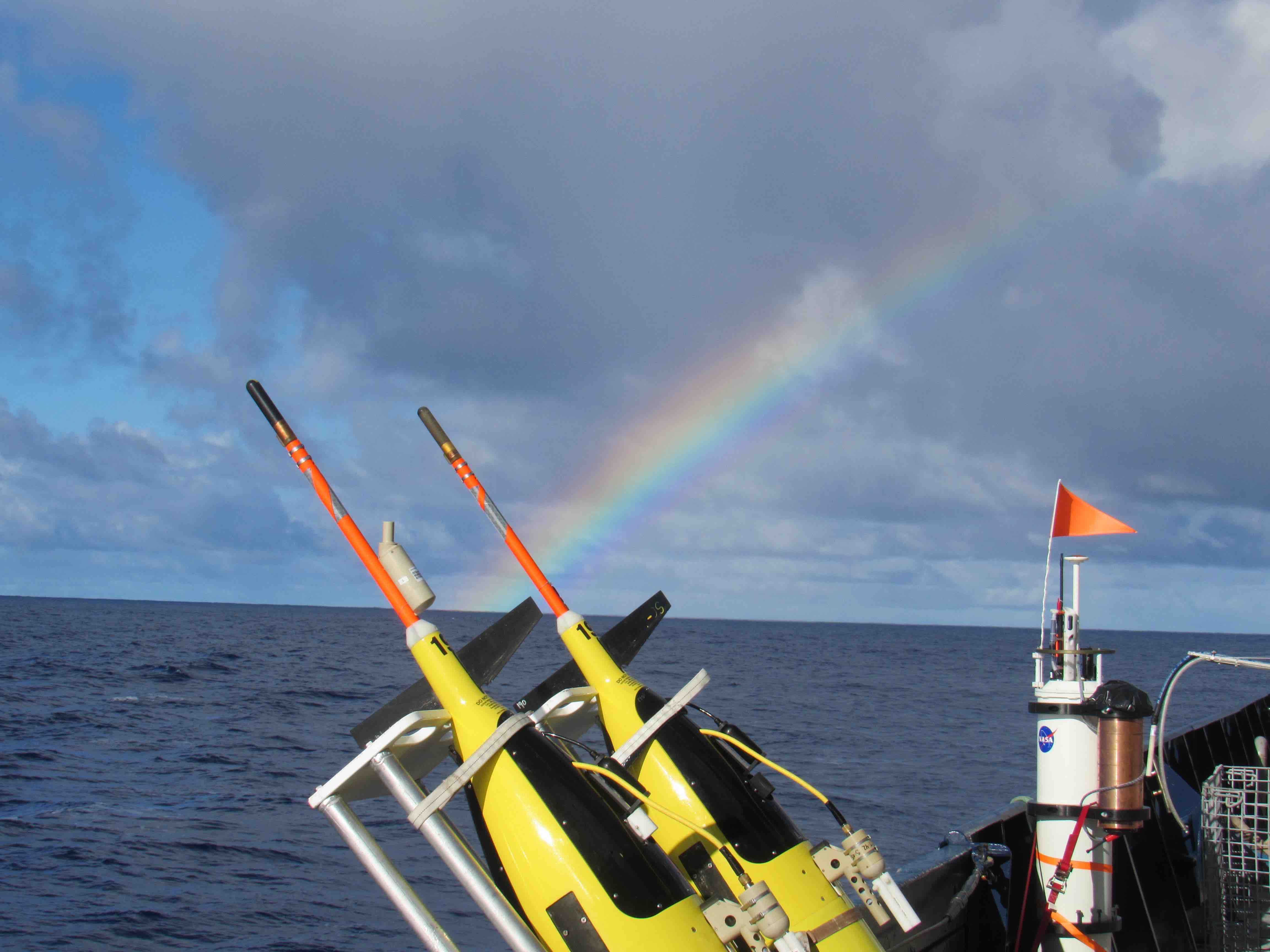 Instruments ready for Lagrangian array deployment at the end of the rainbow.