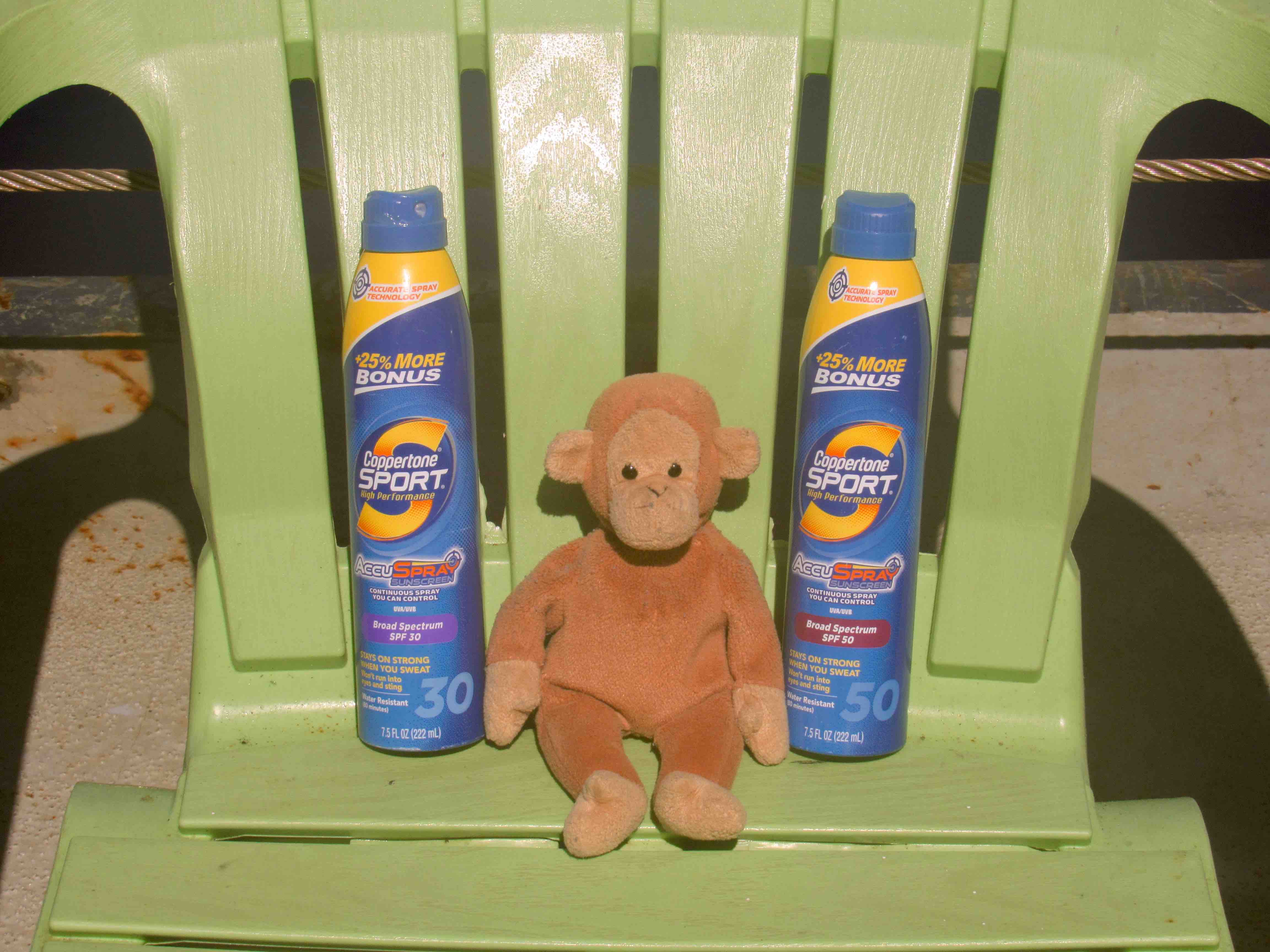  Monkey working on his “monkey tan” at steel beach.