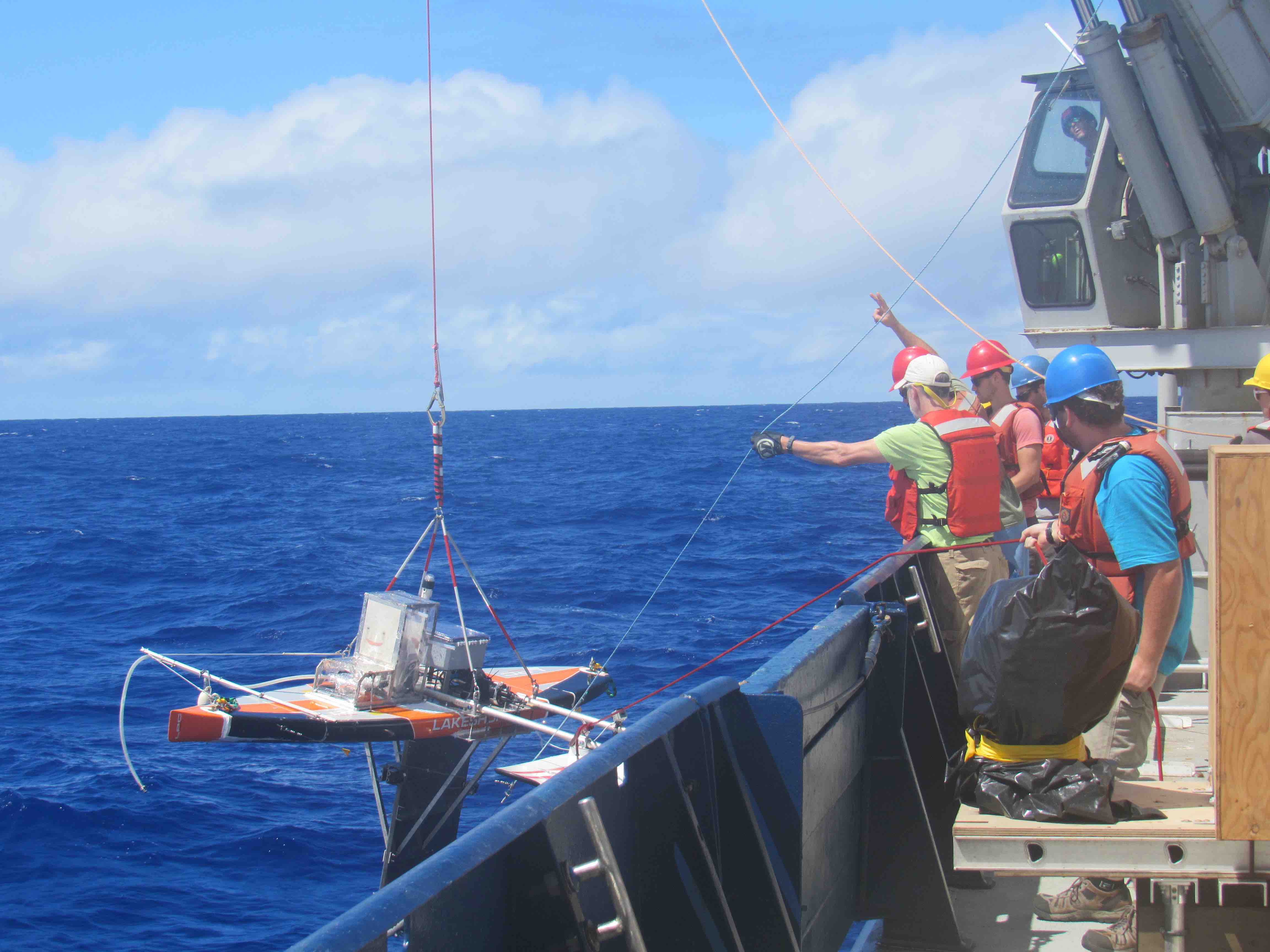 Recovering the Surface Salinity Profiler.