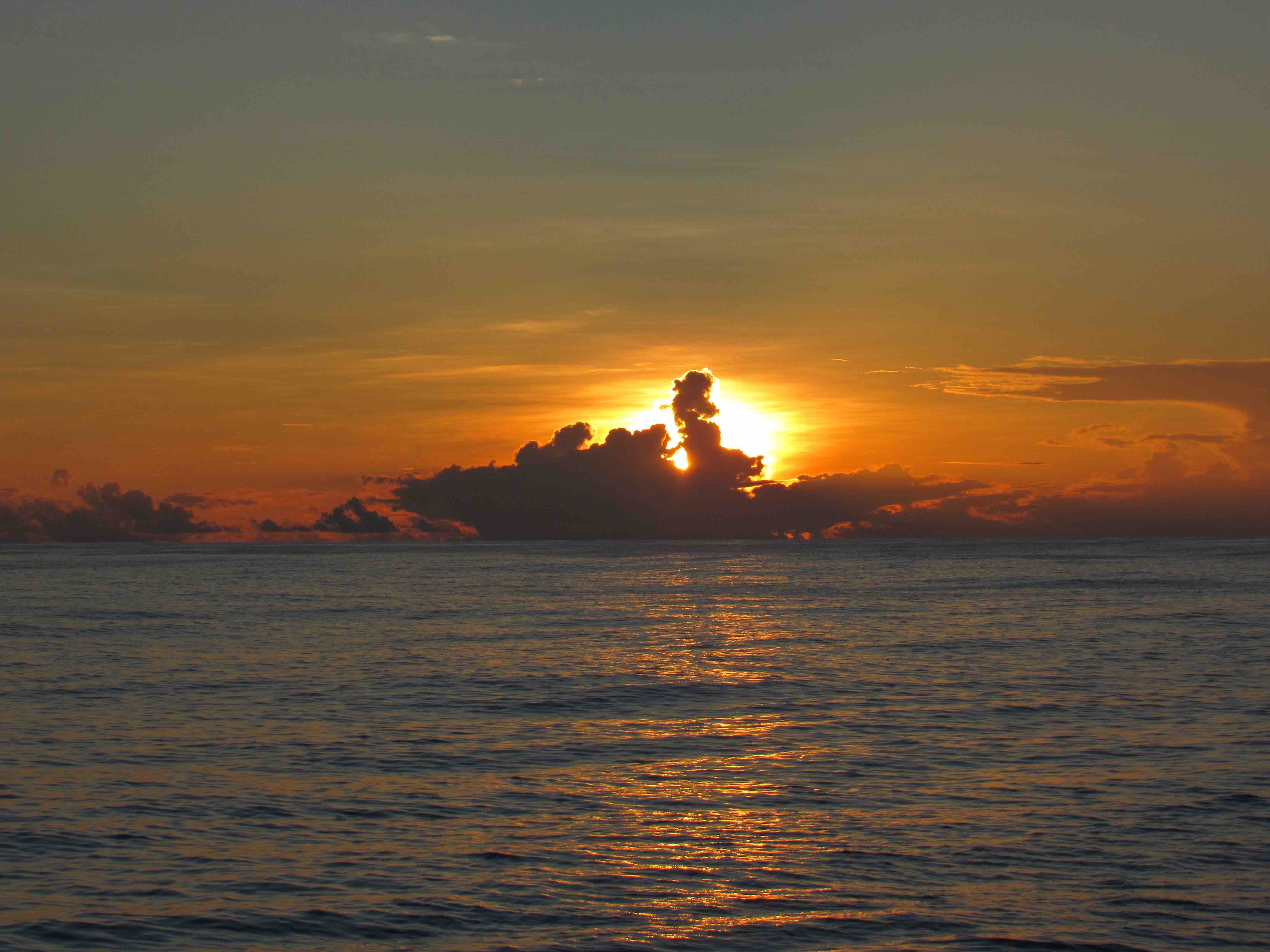Sunset at sea on Aug. 21.