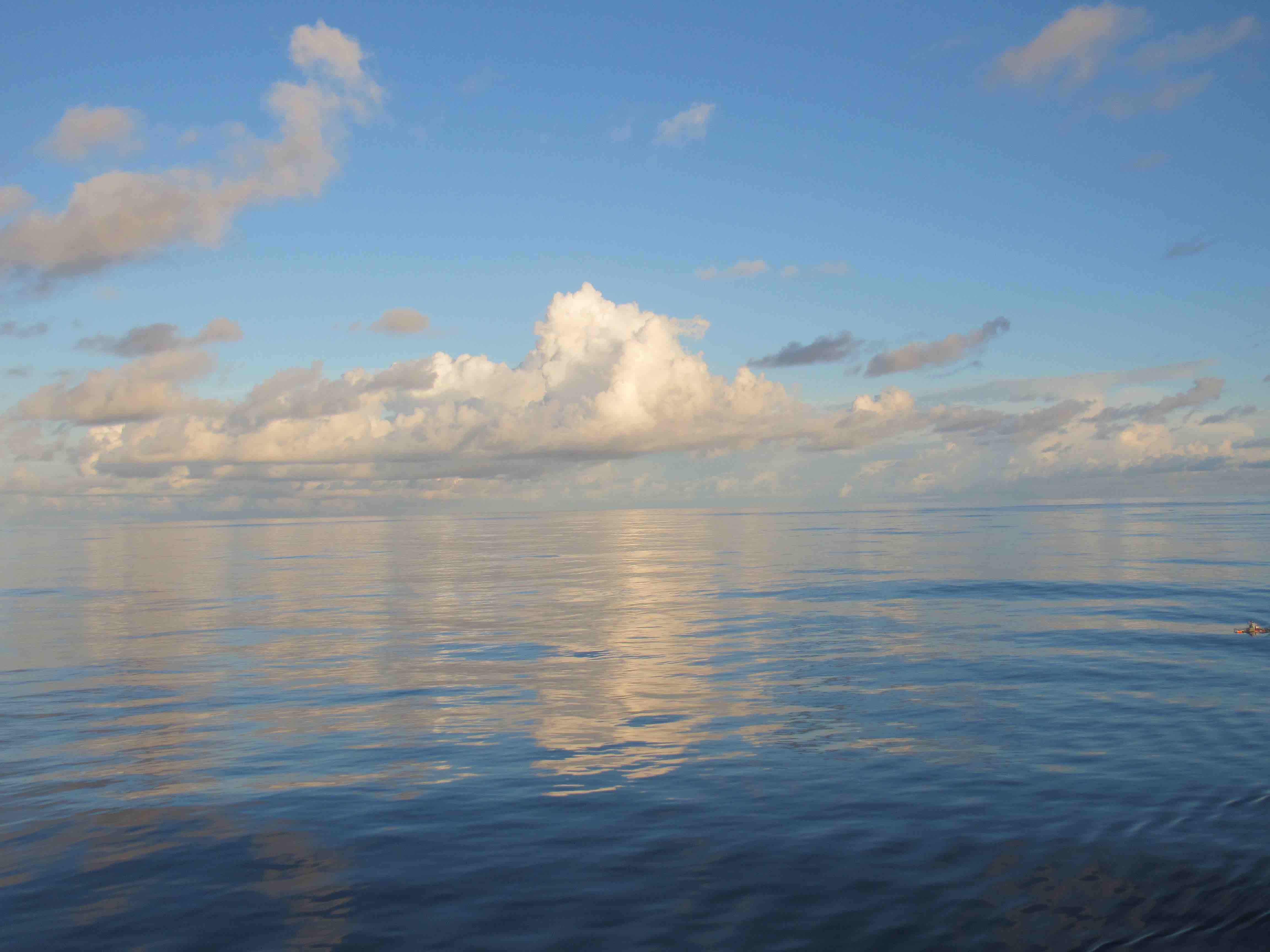 Sea and sky on a very calm day.