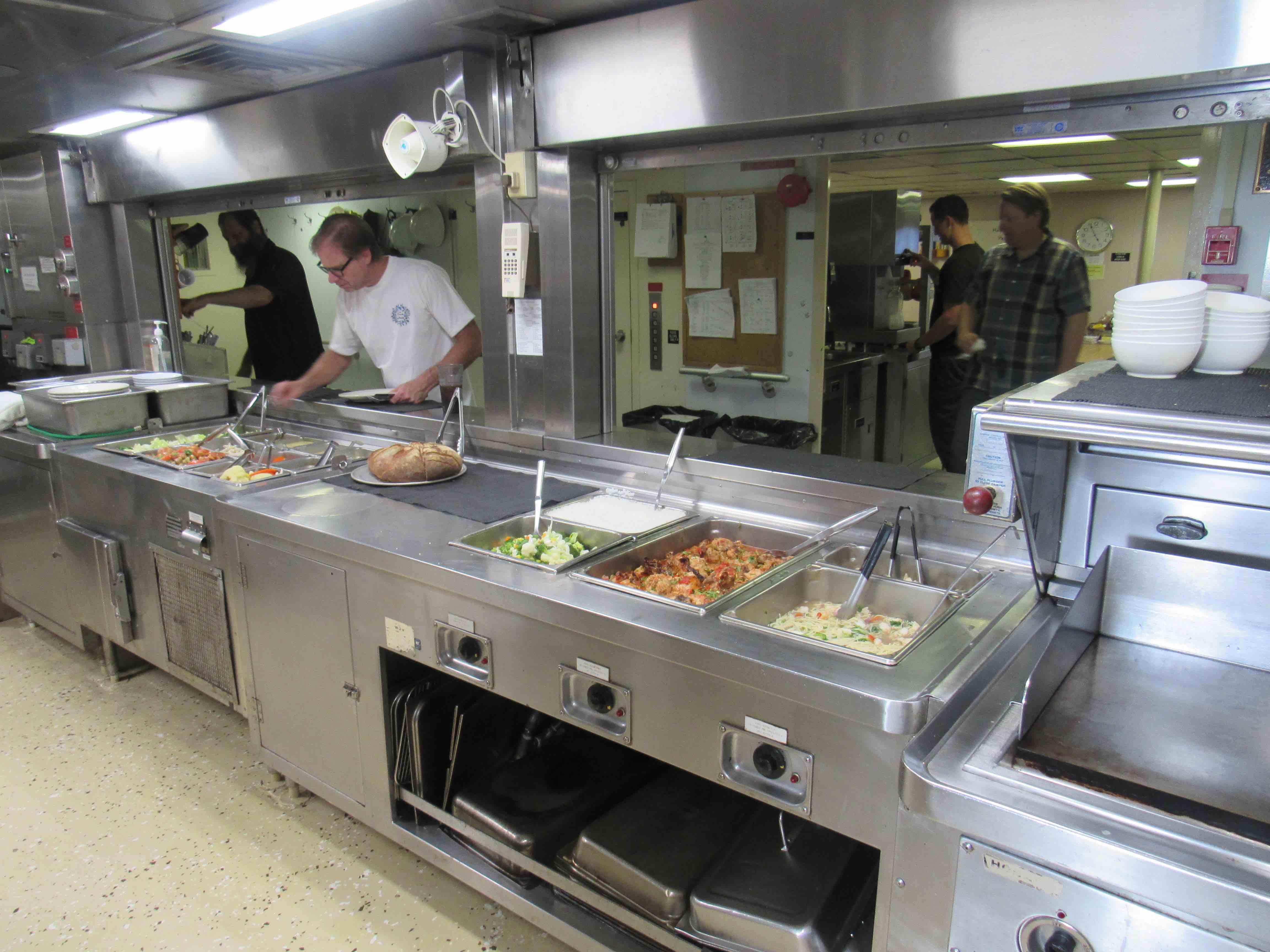 Food service on the R/V Revelle.