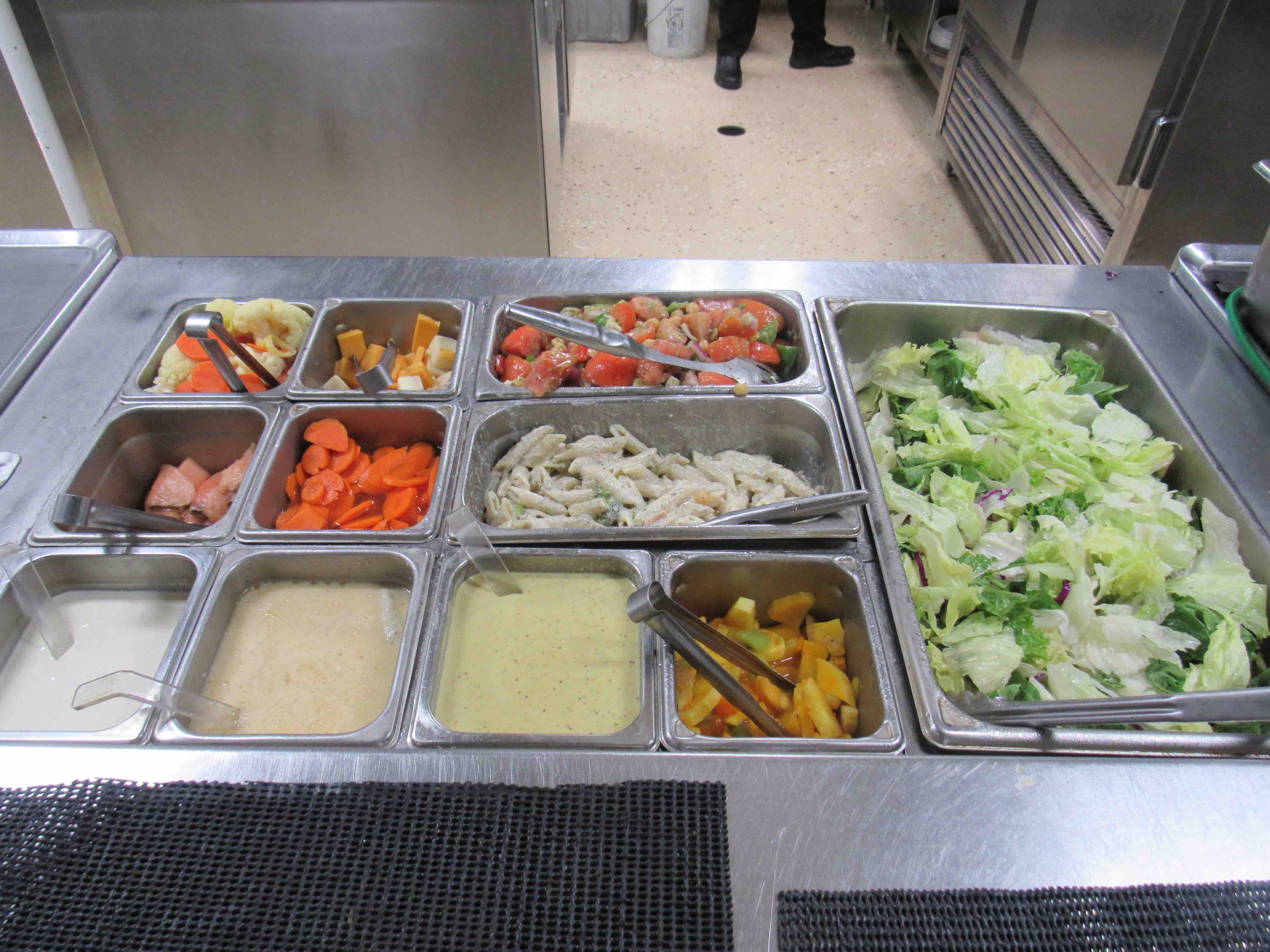 Salad bar at every meal.