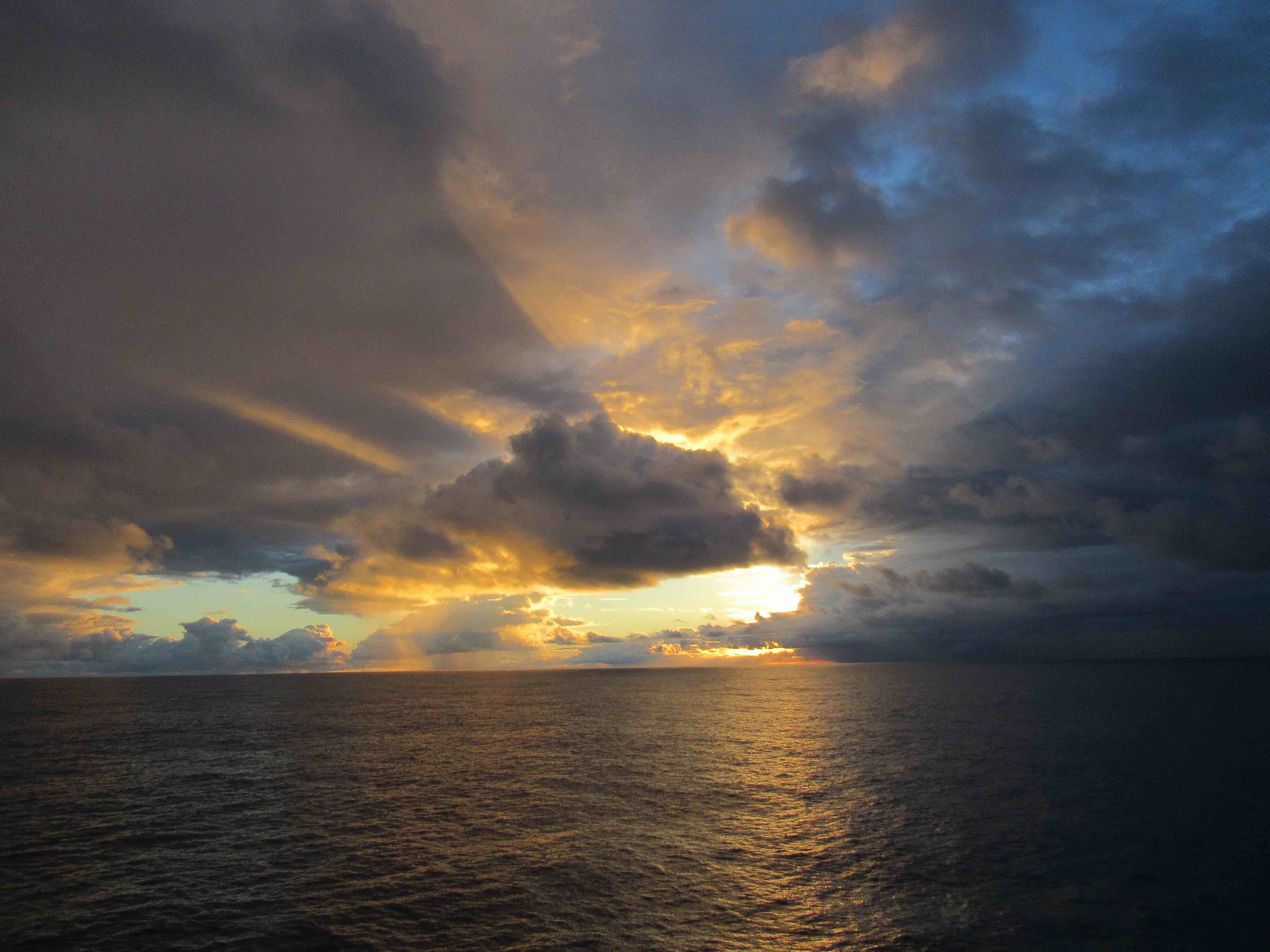 Unrelated to the balloons, but here's a photo of a beautiful sunset at sea.