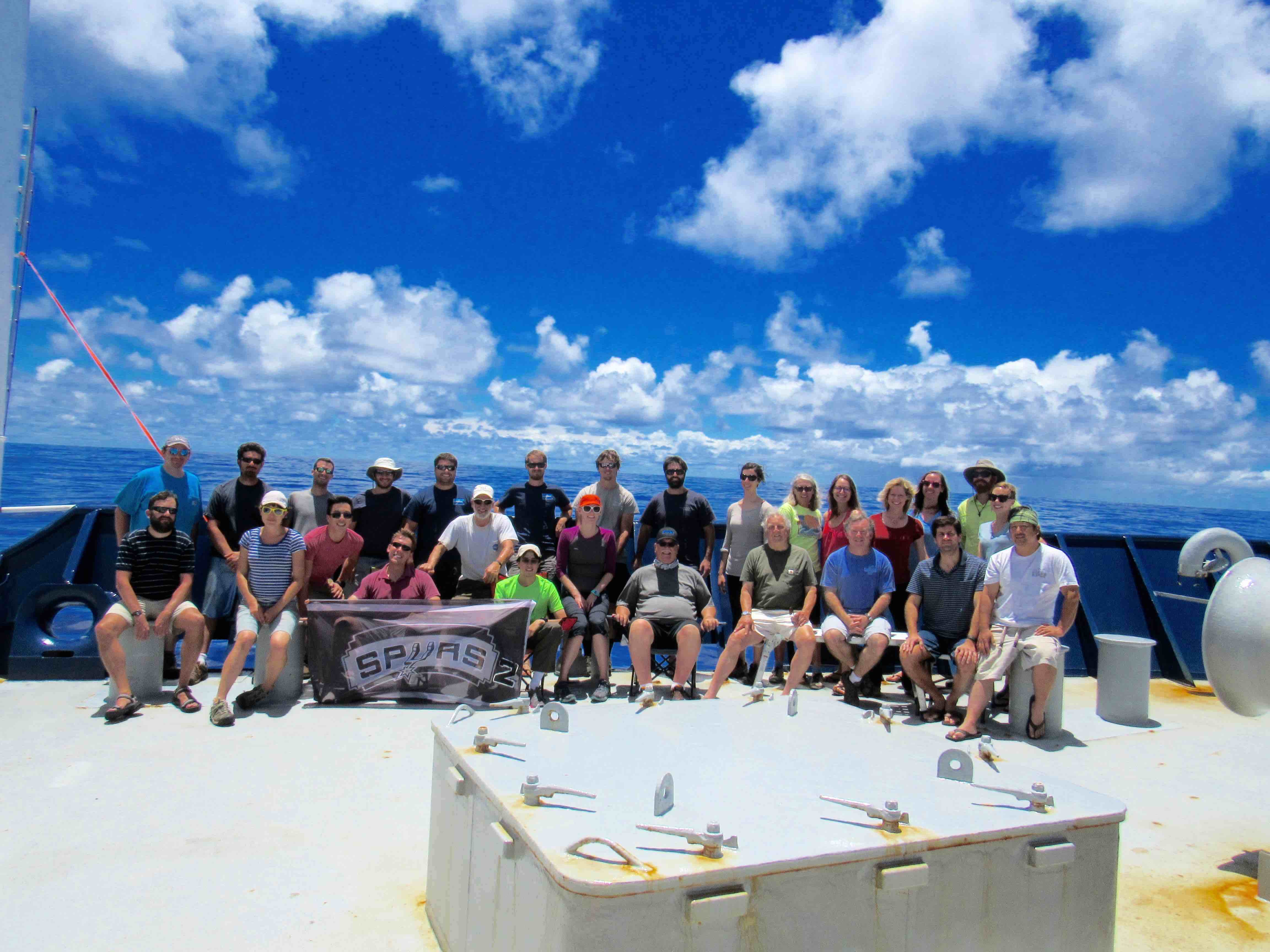 Science party on the R/V Revelle.