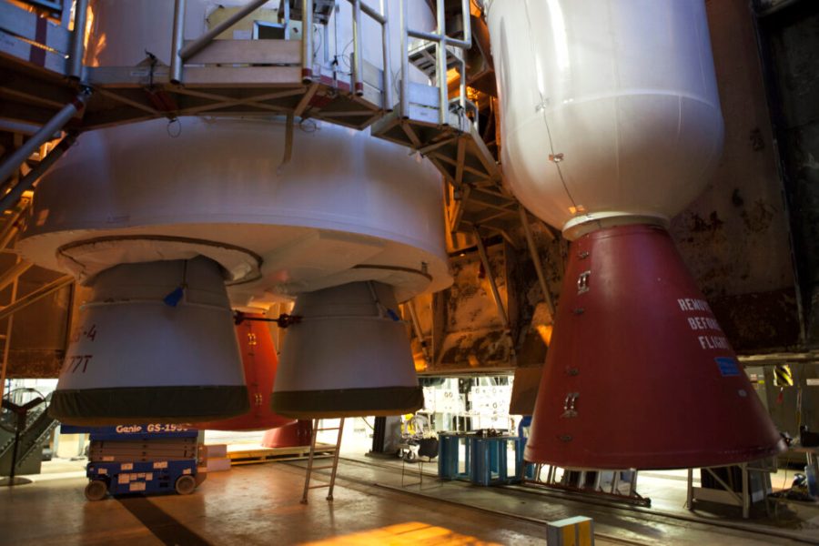 GOES-R Atlas V Solid Rocket Motor (SRM) Lift and Mate