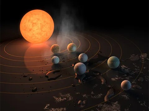 Solar system illustration