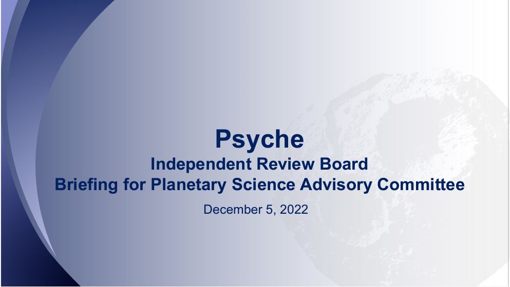title slide with shadow of psyche asteroid in light purple background