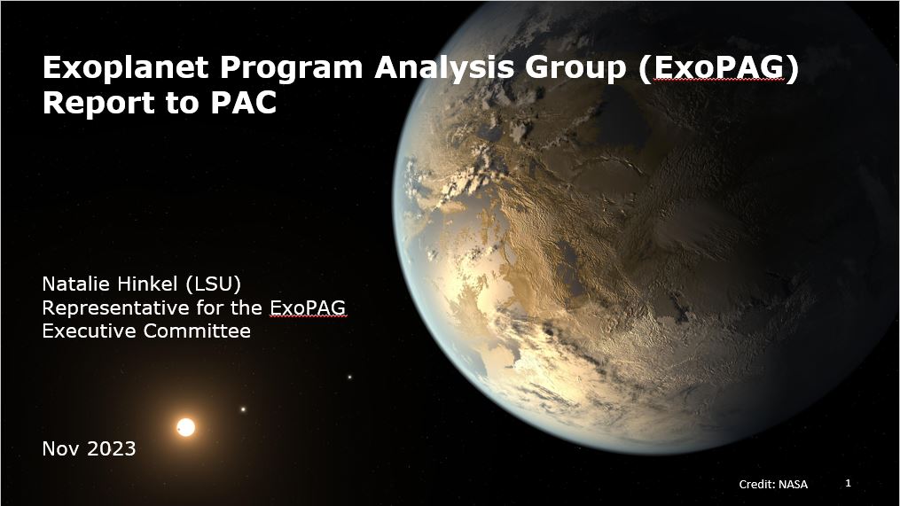 title slide with planet in background and white text on black background