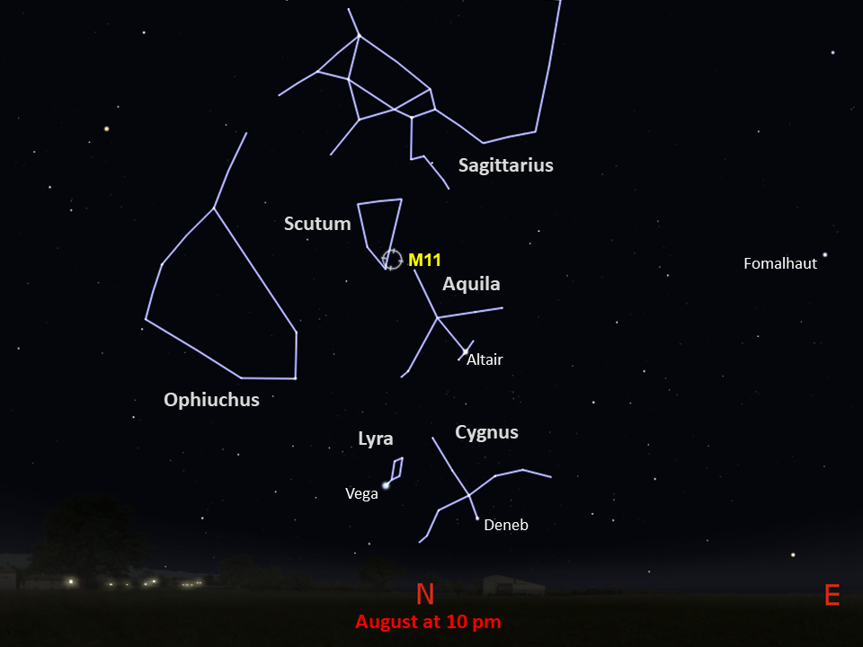 locator star chart for M11