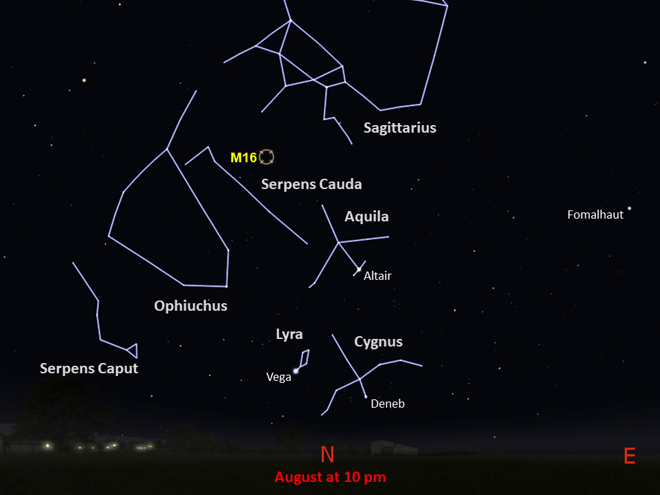 locator star chart for M16