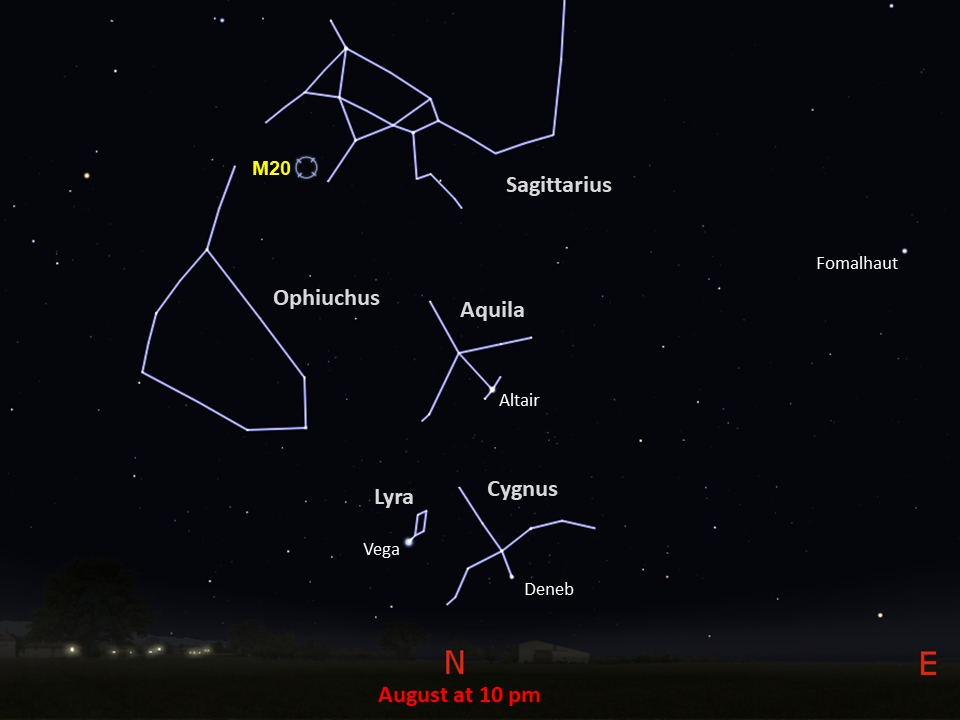 locator star chart for M20