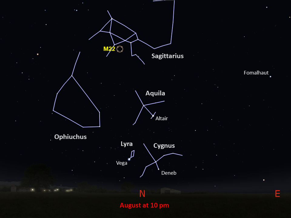 locator star chart for M22