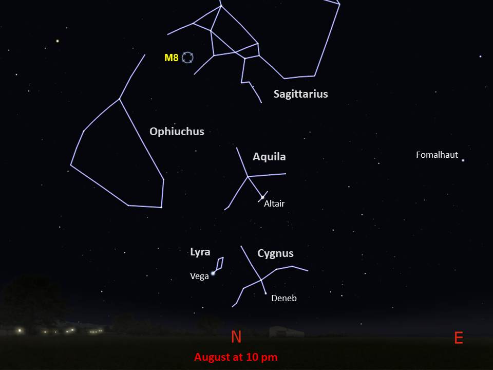 locator star chart for M8