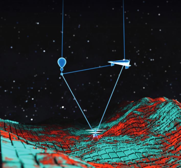 Colorful, abstract illustration for a report on spacecraft navigation