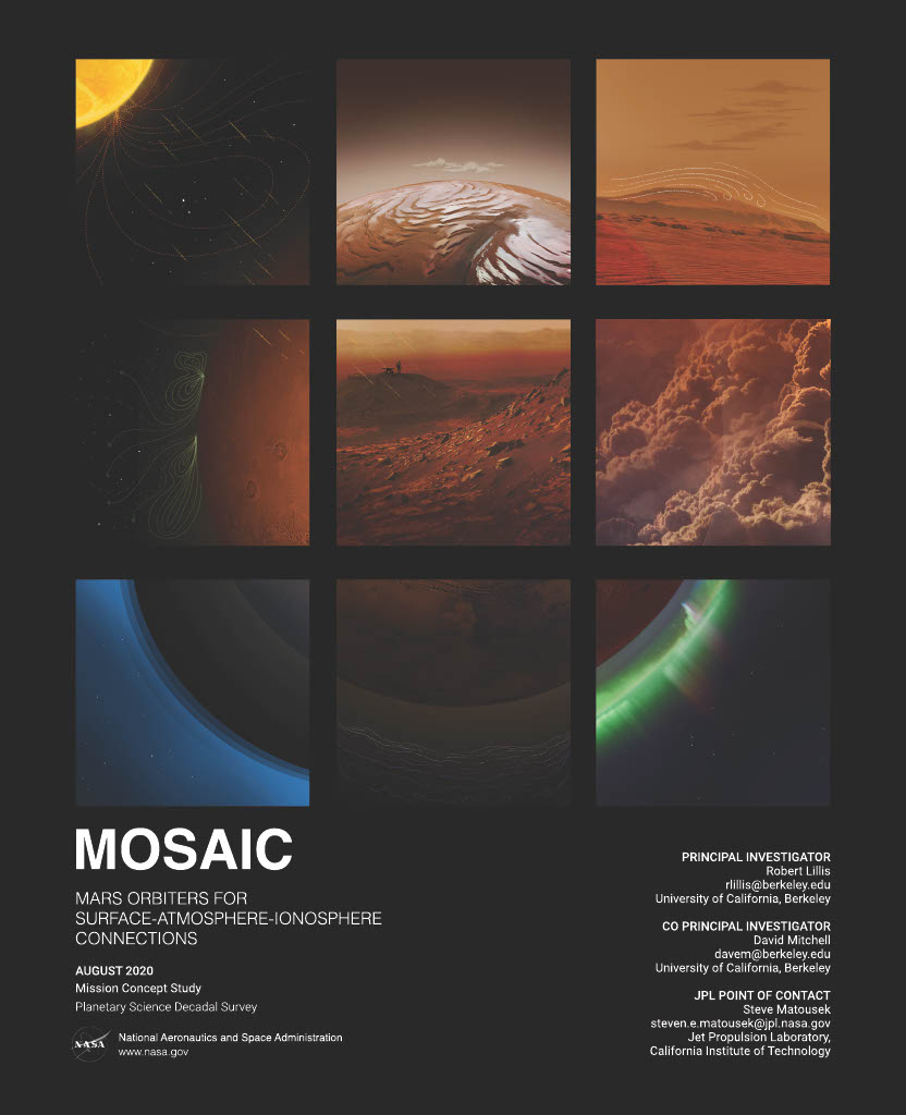 Mosaic of different Mars scenes in a grid against a black backdrop