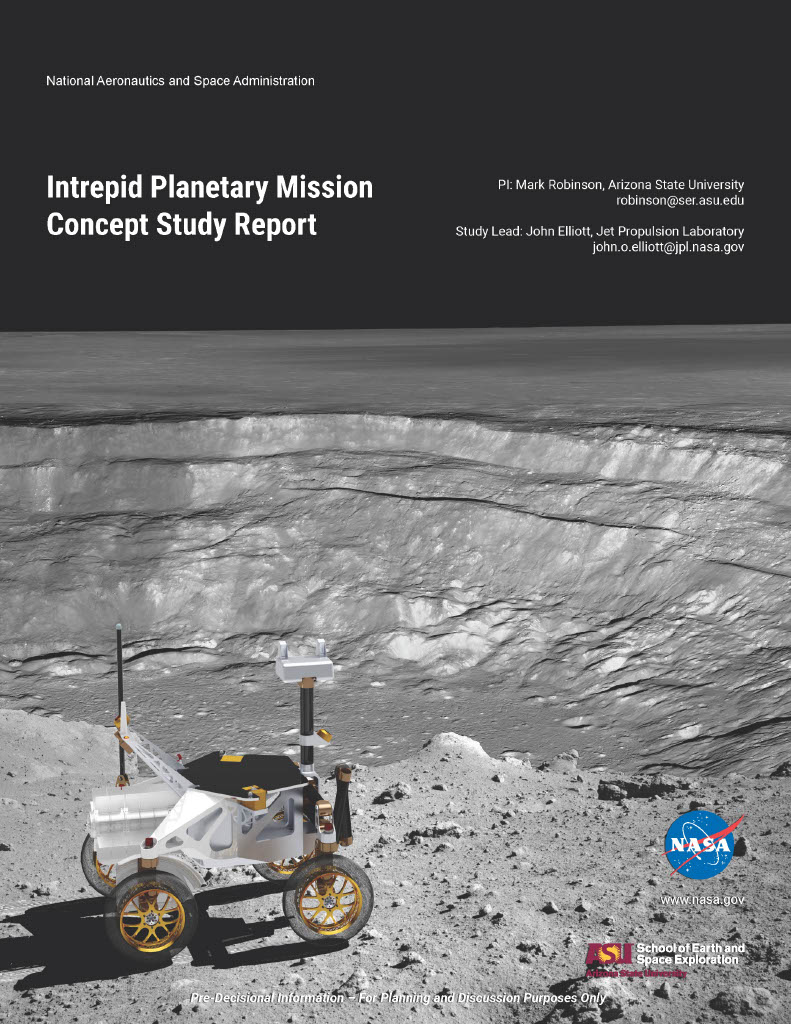 Cover of report showing lunar rover concept