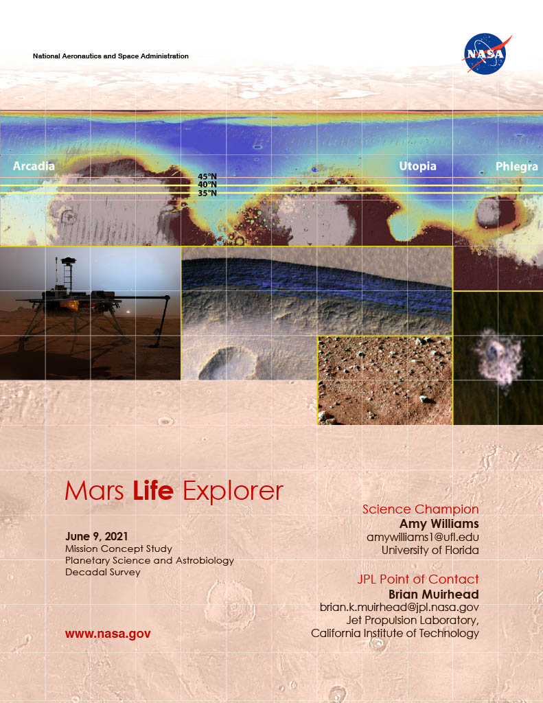 Cover of Mars Life Explorer decadal survey report