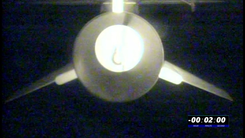 A Northrop Grumman Pegasus XL rocket is attached to the company's L-1011 Stargazer aircraft. Secured inside the rocket's payload fairing is NASA's Ionospheric Connection Explorer, or ICON, satellite.