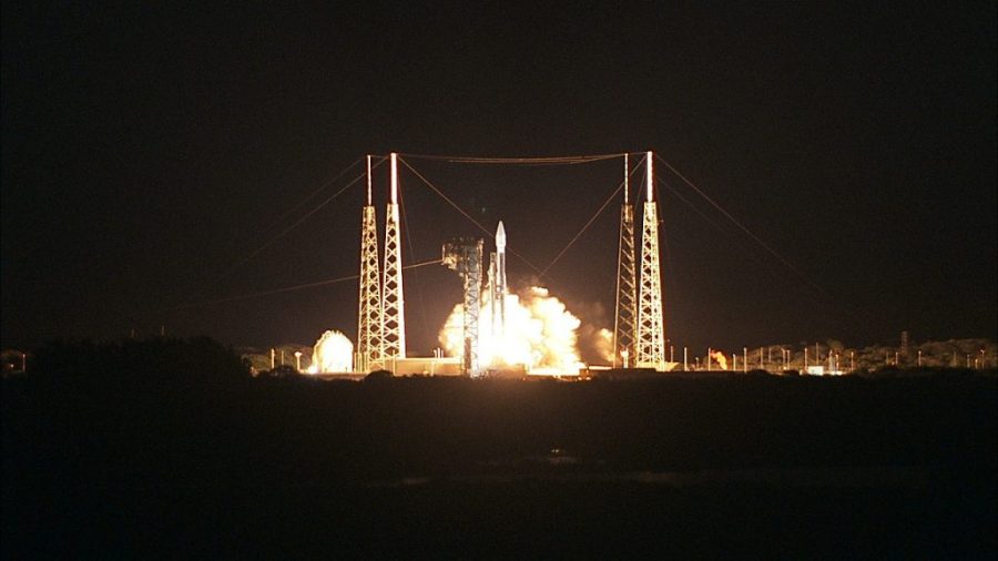 Liftoff of the Atlas V rocket with the Solar Orbiter spacecraft from Space Launch Complex 41 at Cape Canaveral Air Force Station, Florida.