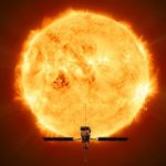 Illustration of Solar Orbiter, which will face the Sun from within the orbit of Mercury at its closest approach.