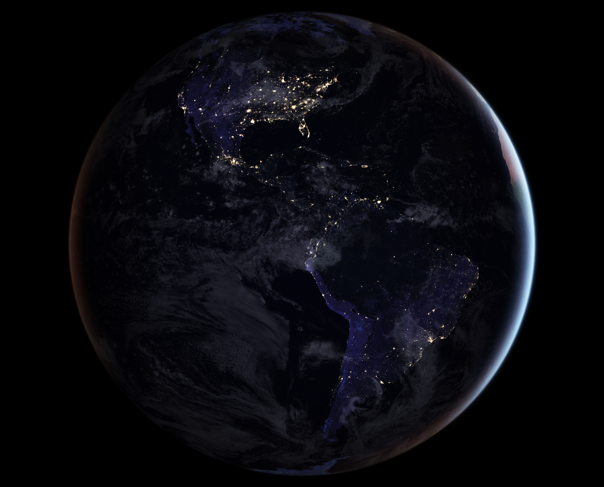 Earth at night