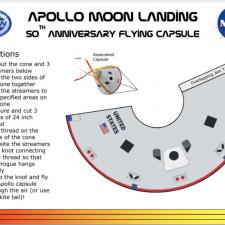 Apollo moon landing infographic