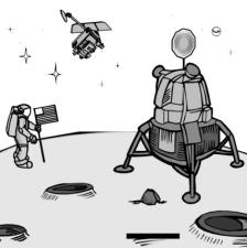 Moon activities cartoon