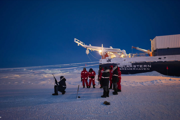 One of the instruments aboard the P3 with the P3’s propeller visible out the window. Credit: Michael Diamond