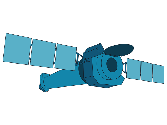 An illustration of NASA's Chandra spacecraft.