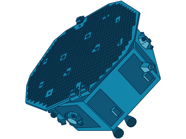 An illustration of ESA's LISA Pathfinder spacecraft.