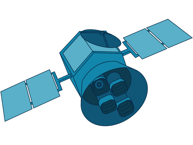 An illustration of NASA's TESS spacecraft.