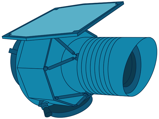 An illustration of NASA's WISE spacecraft.