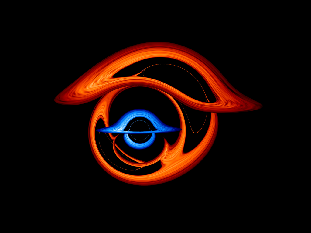 
			NASA Visualization Probes the Doubly Warped World of Binary Black Holes			