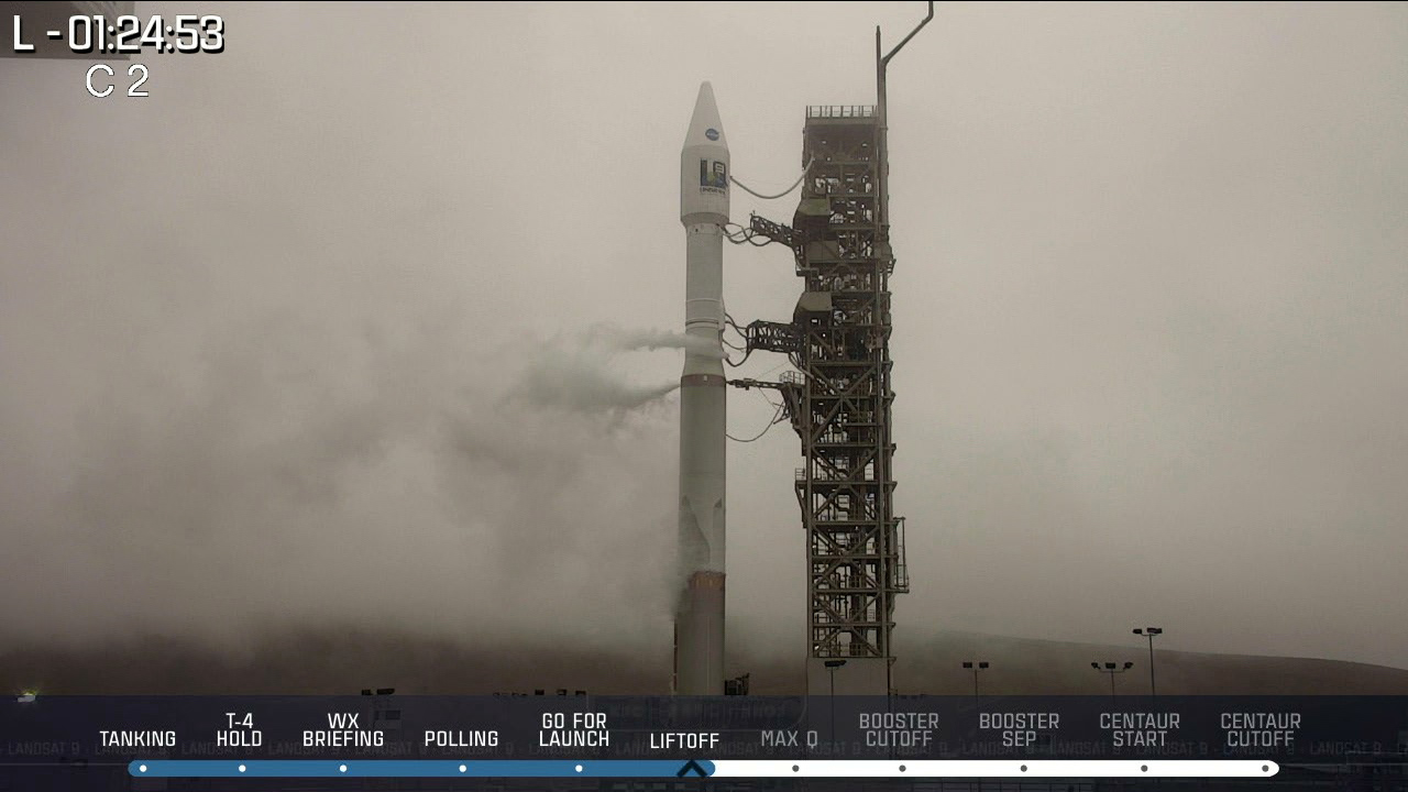 Landsat 9 on the launch pad.