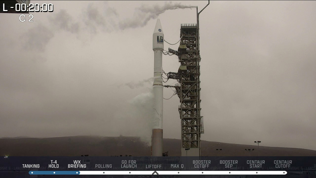 Landsat 9 on the launch pad.