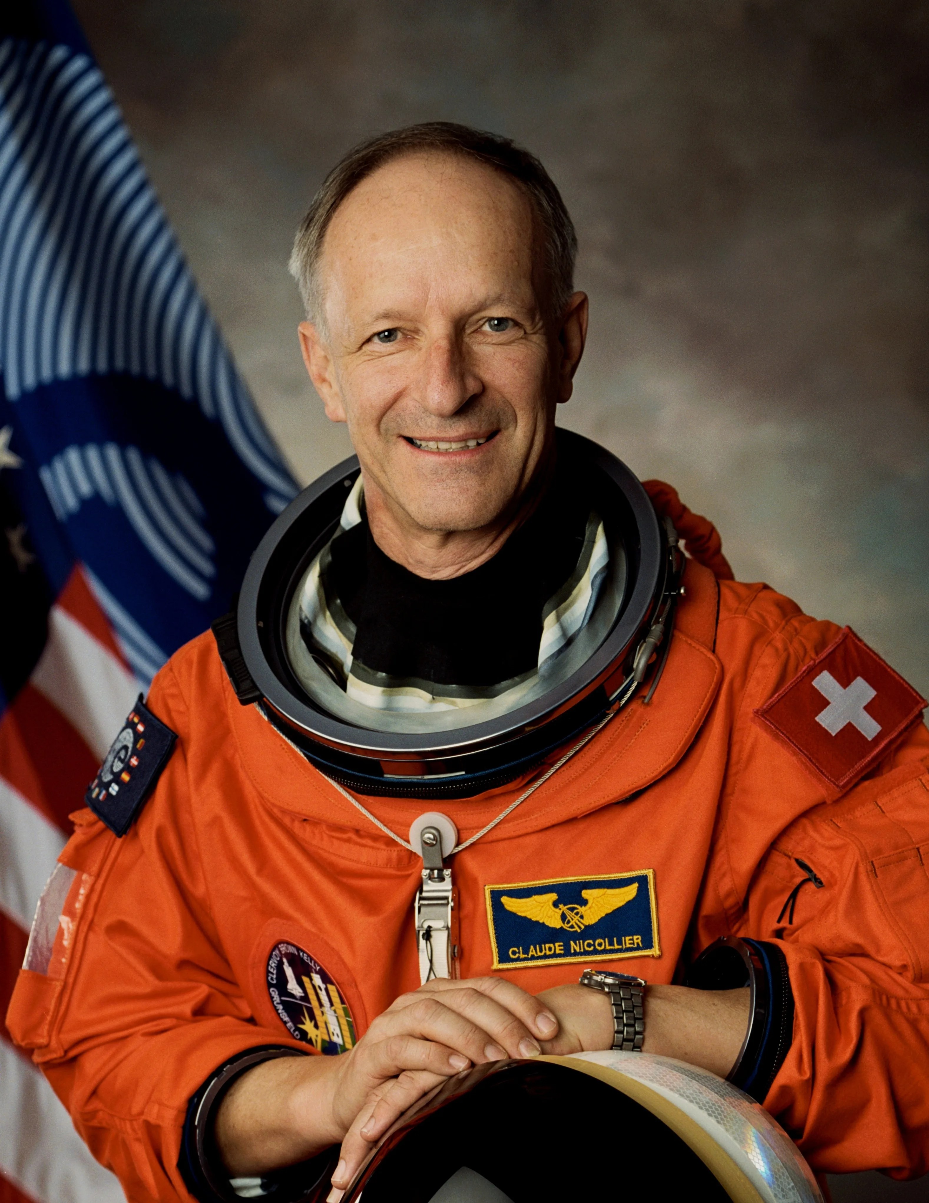 Official astronaut portrait of Claude Nicollier.