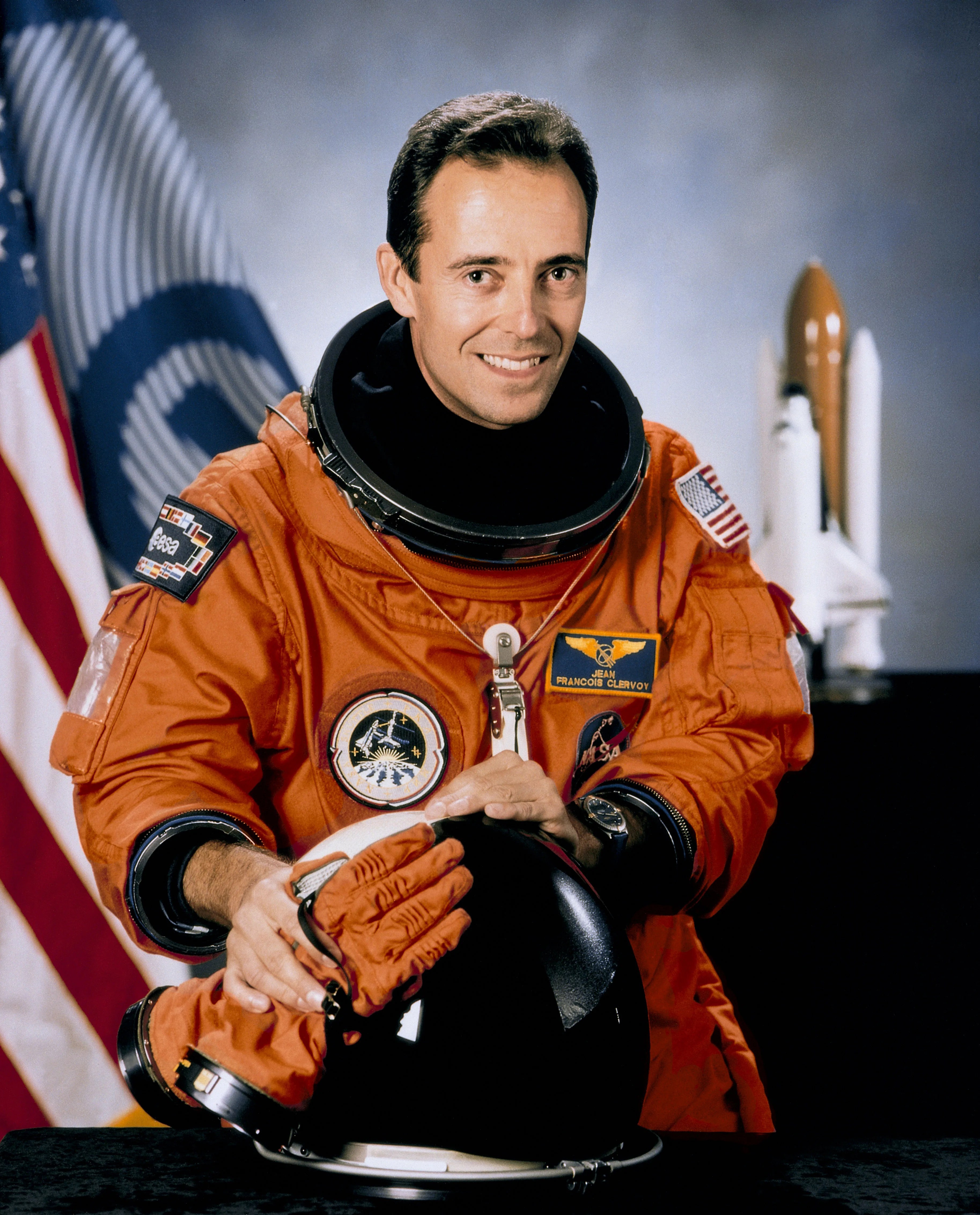 Official astronaut portrait of Jean-Francois Clervoy.