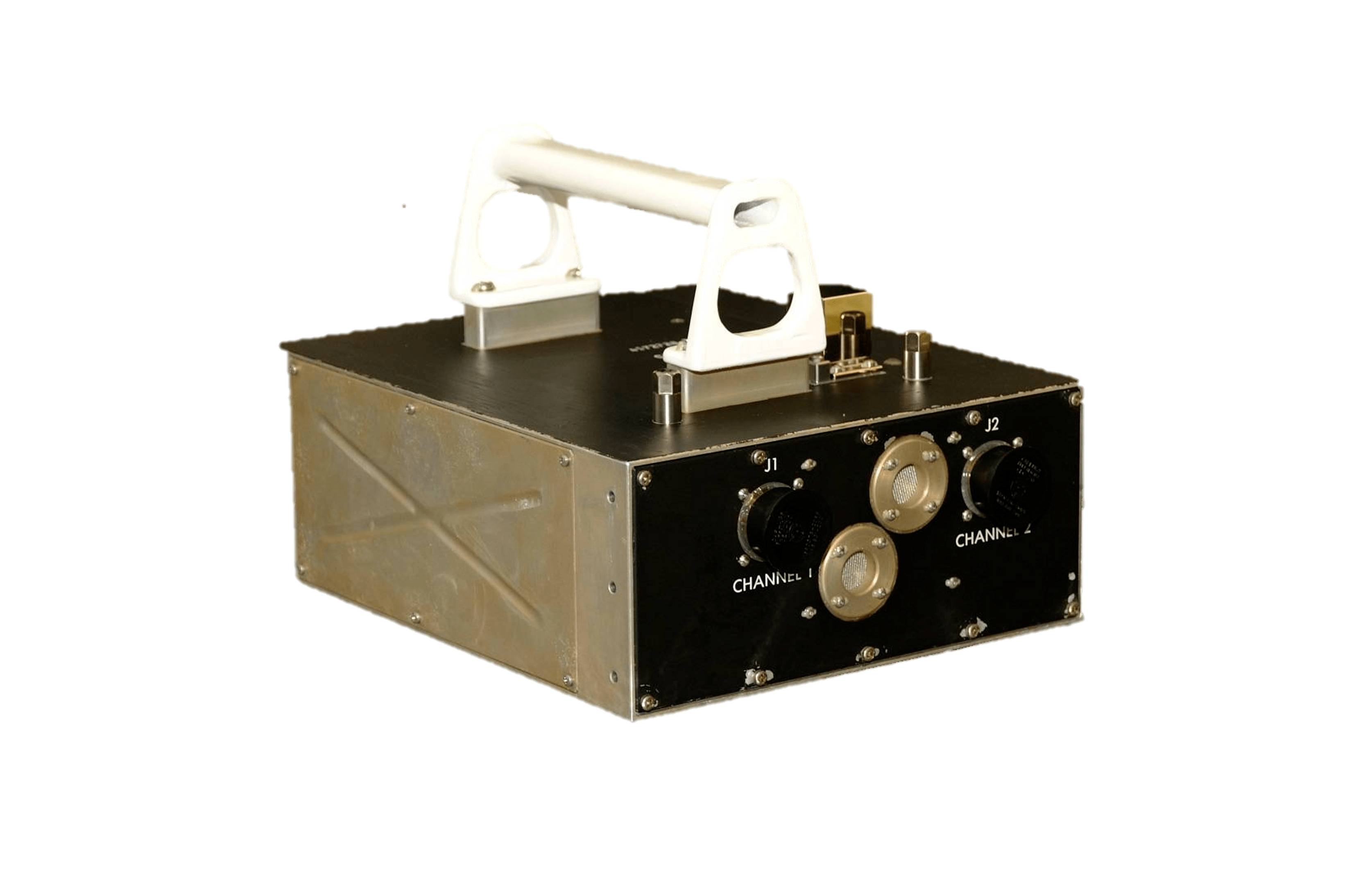 A box with a handle that contains two Hubble gyroscopes