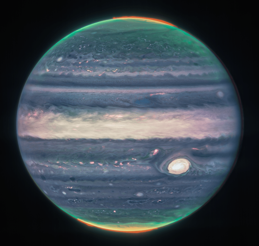 
			Webb’s Jupiter Images Showcase Auroras, Hazes - NASA Science			