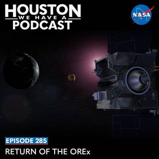Art for podcast episode featuring image of OSIRIS-REx