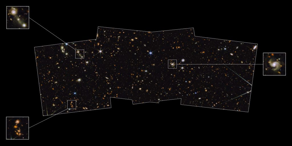 
			Webb Glimpses Field of Extragalactic PEARLS, Studded With Galactic Diamonds - NASA Science			