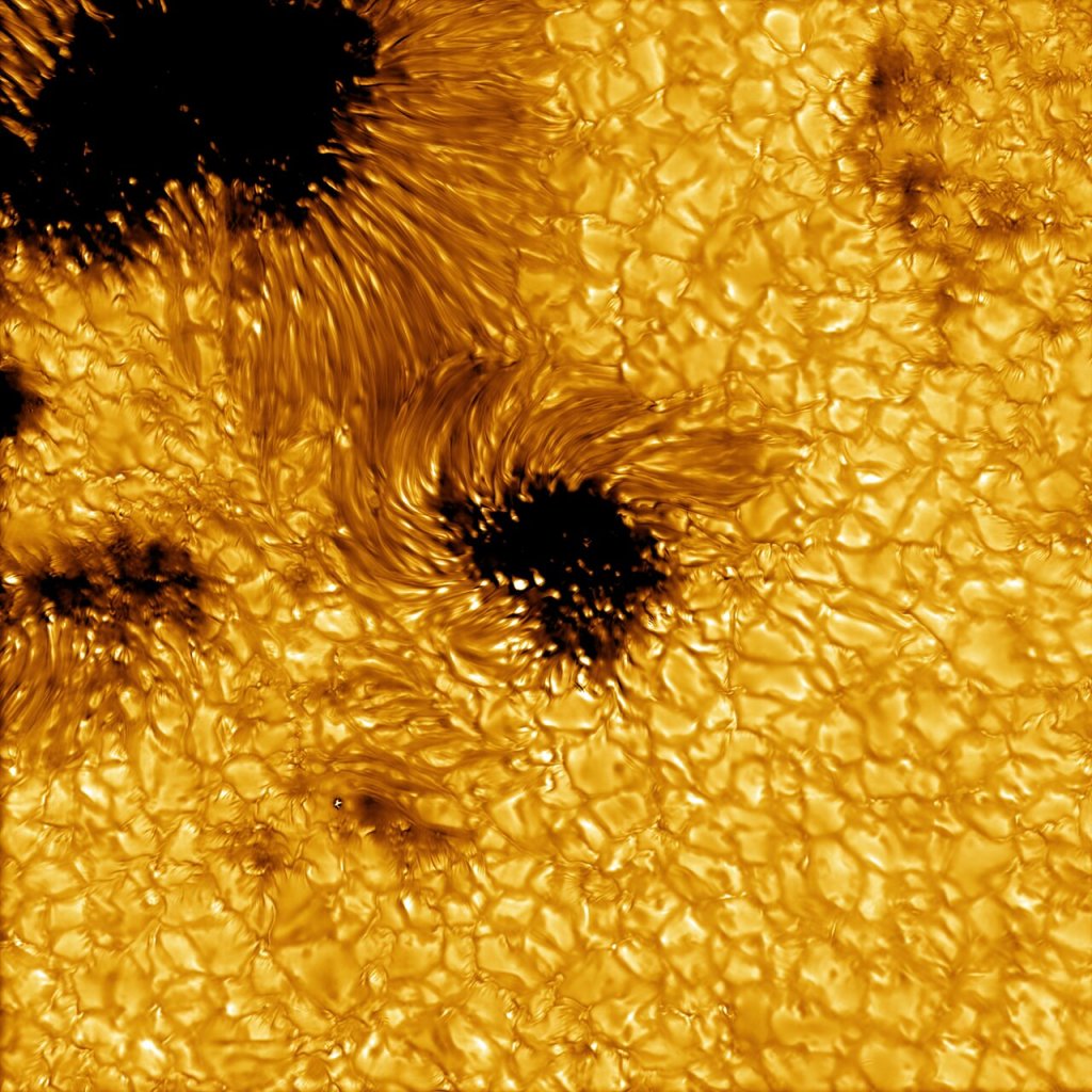 The Sun is made of churning plasma, causing the surface to be made of complex, tangled magnetic fields.