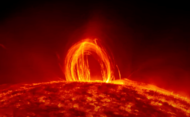 Fiery Looping Rain on the Sun - NASA Science