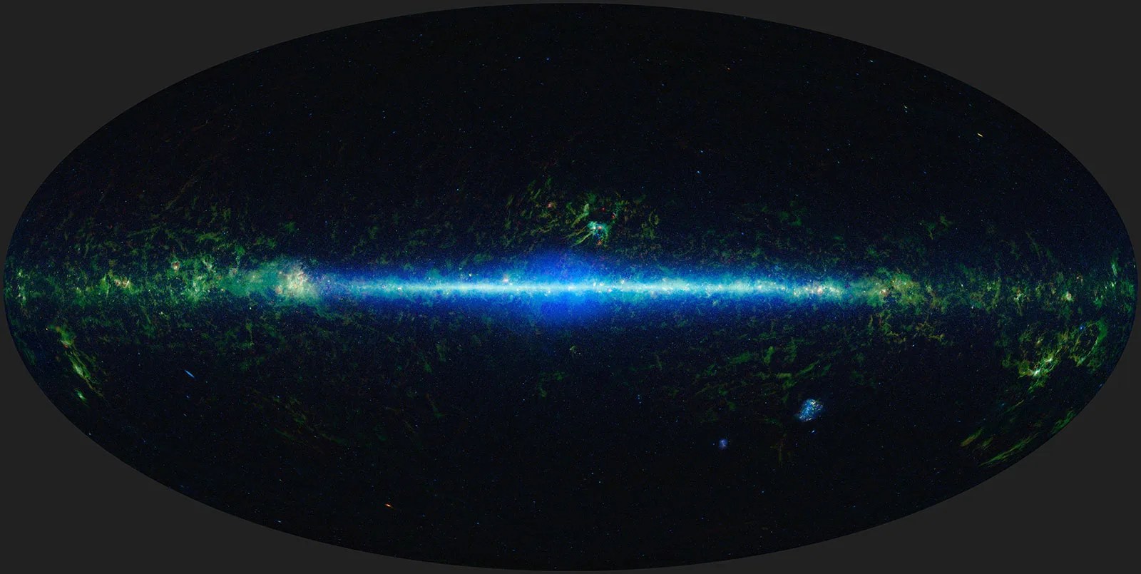 This mosaic shows the entire sky imaged by the Wide-field Infrared Survey Explorer (WISE)