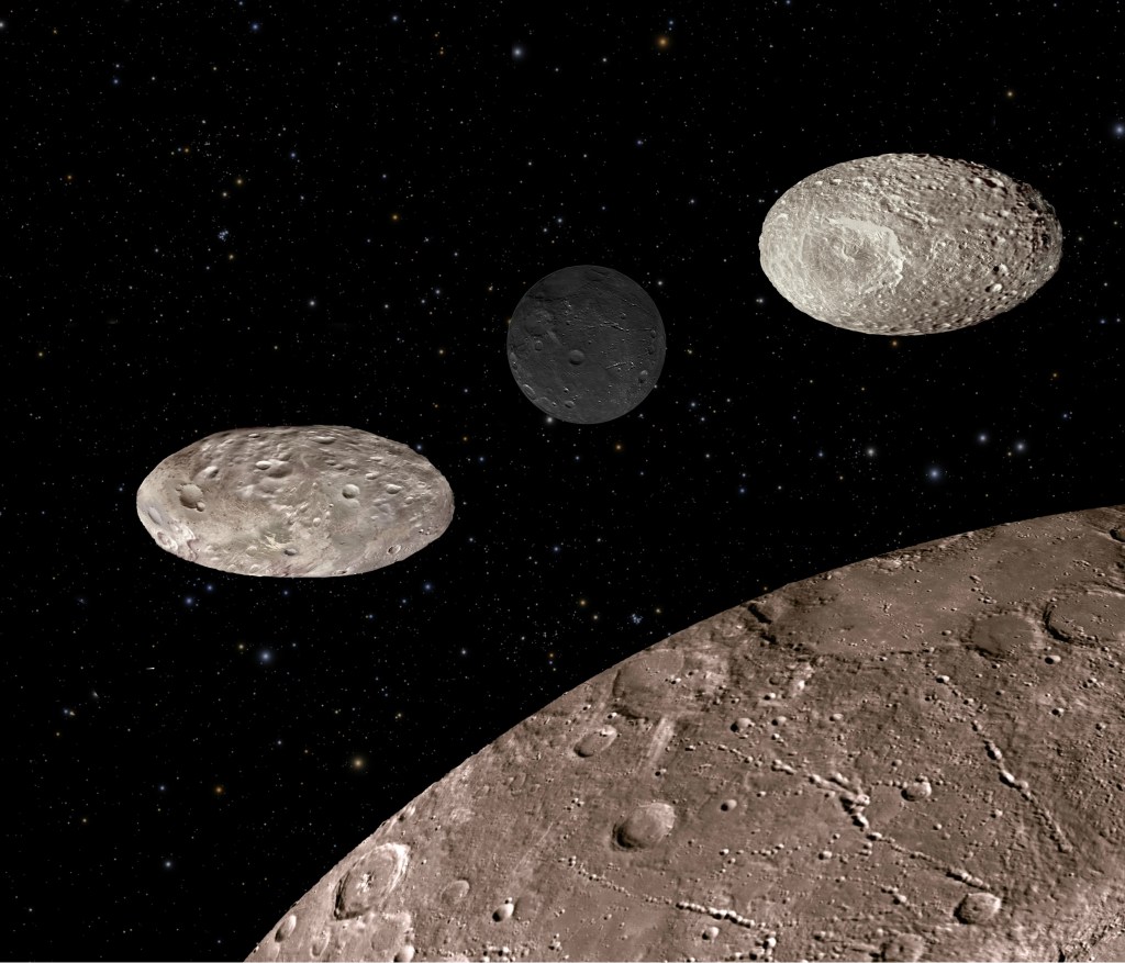 Comparative brightness of Pluto’s moons