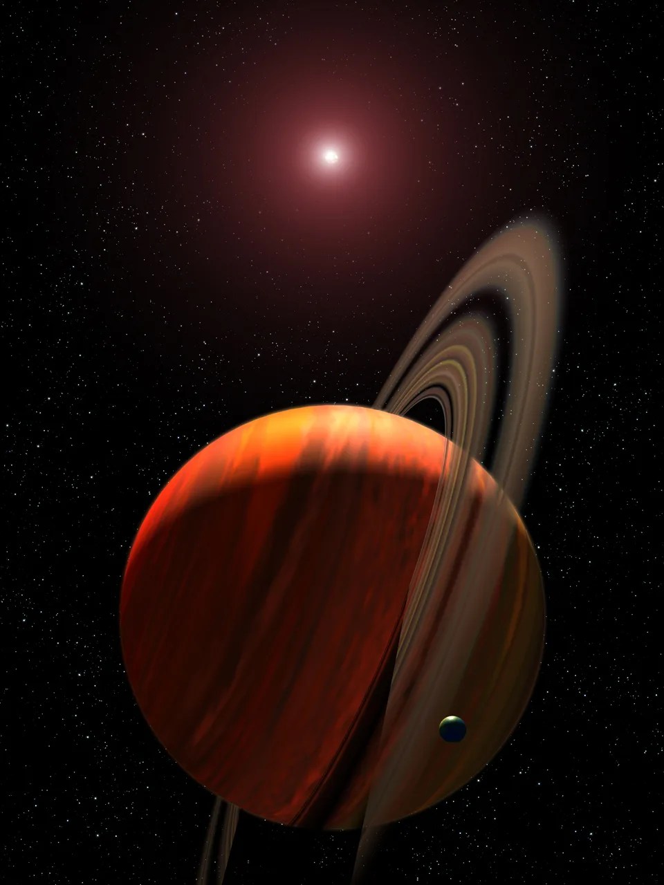 Orbiting a red dwarf star