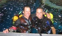 Divers in the Johnson Space Center Neutral Buoyancy Lab