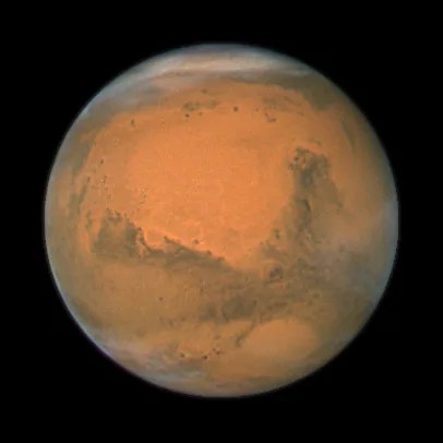 Hubble image of Mars taken in December 2007